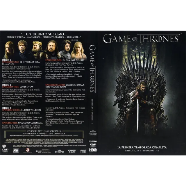 Game Of Thrones Juego De Tronos Serie Oficial Completa Dvd