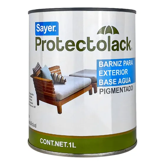 Protectolack Sayer Base Agua Para Madera 1 Litro 