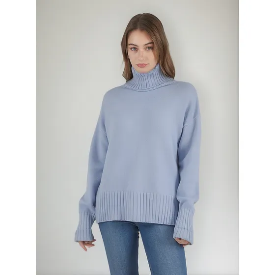 Polera En Hilo Premium Allie Bremer Grueso Gul658 Arizona Celeste L