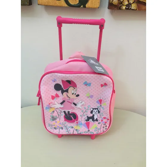 Maleta De Minnie Pequeña Con Ruedas Original Disney Nueva