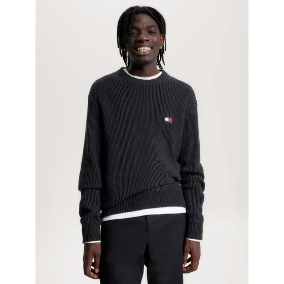 Saco Negro Regular De Punto Canal Tommy Jeans