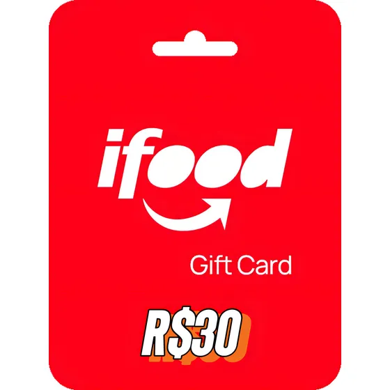 Ifood Cupom R$ 30 Reais Digital GIFT CARD