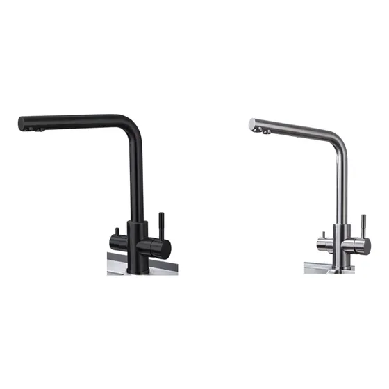 Llave Lavaplatos Grifo Agua Purificada Negro Mate