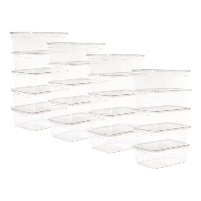 Set 20 Cajas Organizadoras De Plástico 6lts