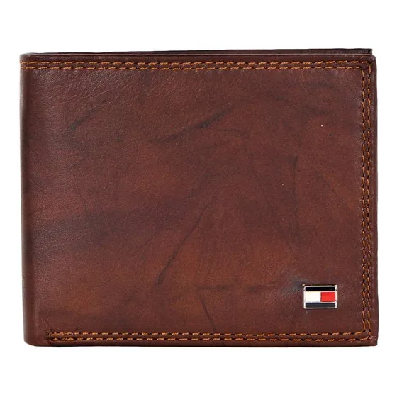 Cartera Passcase Tommy Hilfiger Tan Huck Para Hombre