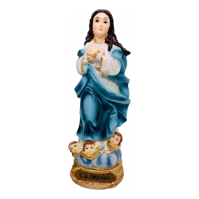 Virgen Inmaculada Concepción En Porcelana 12 Cm + Novena