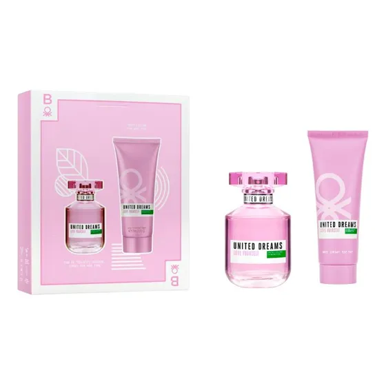Set Benetton Love Yourself For Her Edt 50ml + Body Lotion