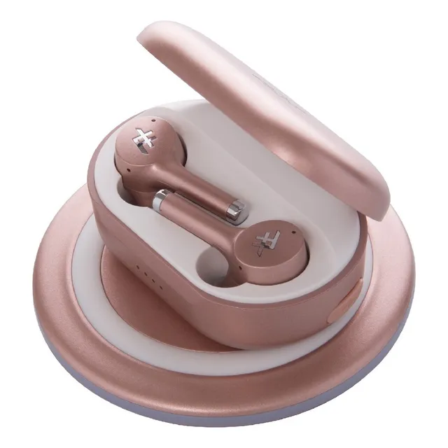 Audifonos Ifrogz Airtime Luxe 2 + Cargador Inalambrico 10 W Color Rosa Luz Negro