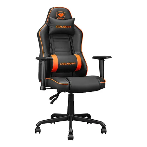 Silla Profesional Gamer Cougar Fusion S Color Naranja Material Del Tapizado Tela Transpirable De Cuero Pu Y Pvc Transpirable