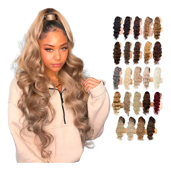 Extension Ponytail Cola De Caballo Ondulado Con Cordon 66cm