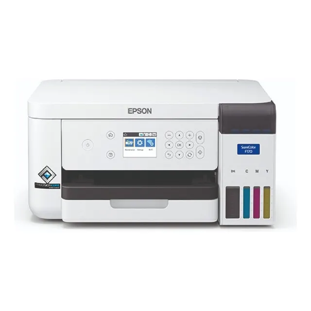 Impresora Epson F170 Sublimación A4 SureColor Wi-Fi Impresión Doble Faz Automatica Simple Función Personalización Alta Calidad Profesional Incluye Tintas Sublimables CMYK