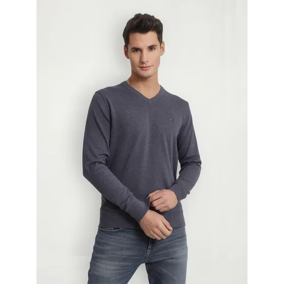 Saco Azul Essential De Cuello V Tommy Hilfiger