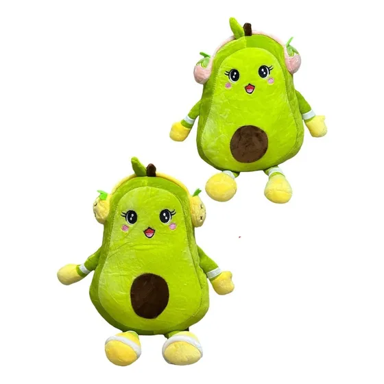 Peluche De Aguacate Con Audífonos 35cm Super Suave  Lindo