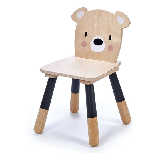 Silla De Madera Oso Del Bosque Tender Leaf Niños Juguete Tx®