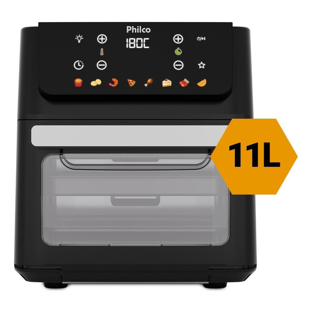 Air Fryer Oven Philco 11l 8 Funções Visor 1800w Paf11b Preto 127v Air Fryer Oven Philco 11l 8 Funções Visor 1800w Paf11b Preto 127v