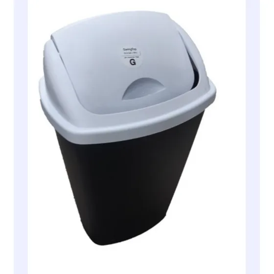 Papelera Plastica Grande C/ Tapa Vaivén 50 Litros Bicolor 