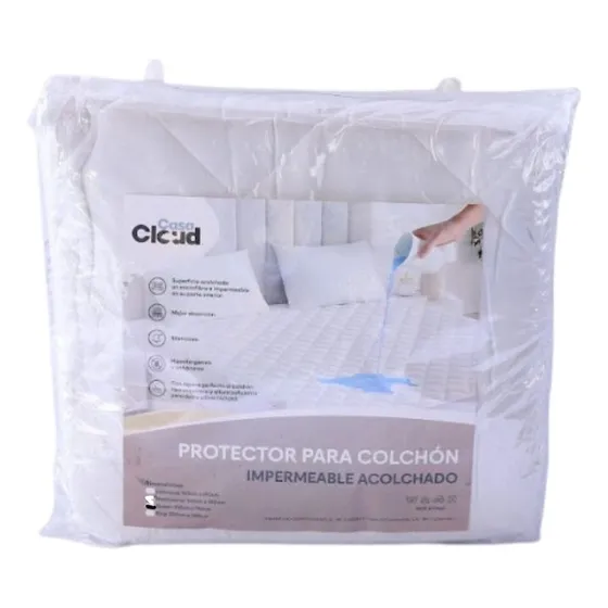 Protector De Colchón Impermeable Acolchado Matrimonial