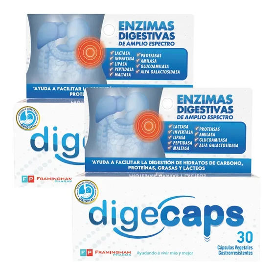 Suplemento Digecaps Digestivo X 60 Cápsulas Ayuda Digestión