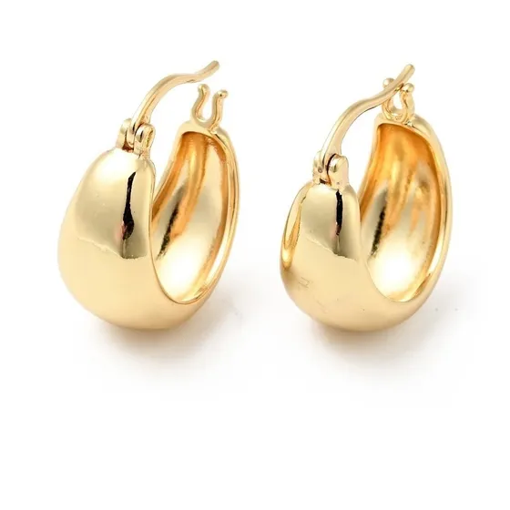 Aros Argollas Aretes  Baño De Oro 18k  Mujeres Damas Bote