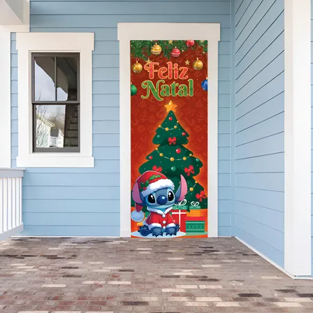 Capa Para Porta Tema Natal Tecido Sublimado Vários Modelos