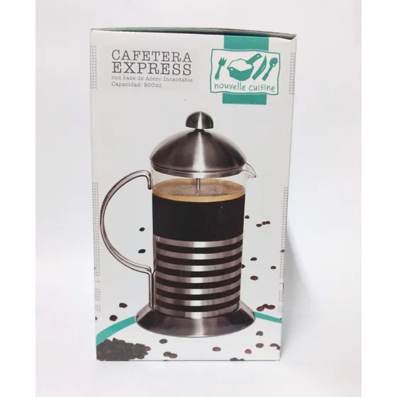 Cafetera Prensa Francesa Acero 1lt Piston Nouvelle Cuisine