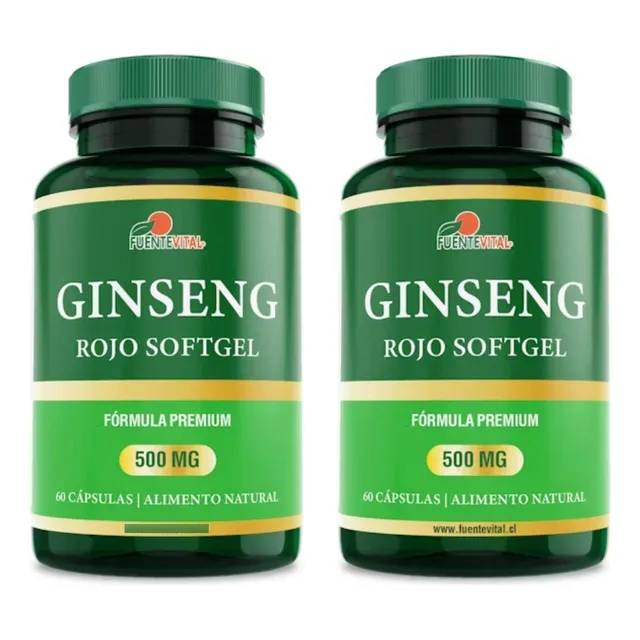 2 Ginseng Rojo Coreano Capsula Softgel 2 Meses