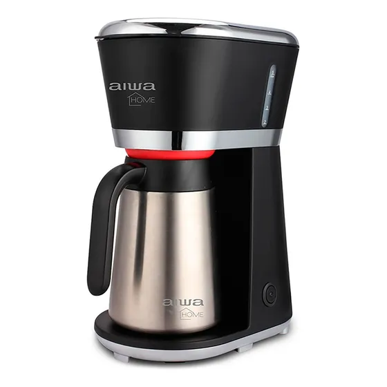 Cafetera Aiwa Home AW-CD1162 semi automática negra y plateada de filtro 220V