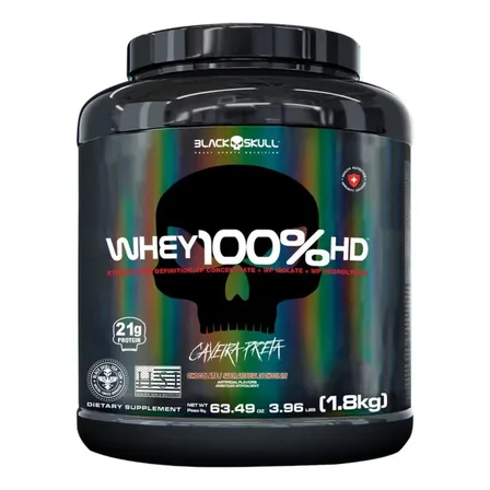 Whey 100% Hd Sabor Chocolate 1,8kg Black Skull