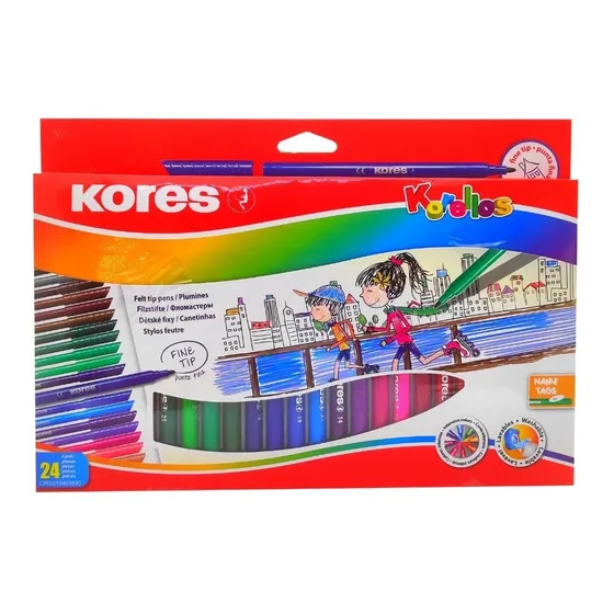 Marcadores Kores Plumones 24 Unidades