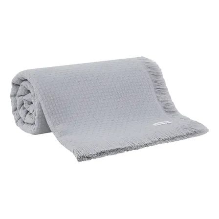 Colcha King Buddemeyer In Design 100% Algodão Cinza Geométrico