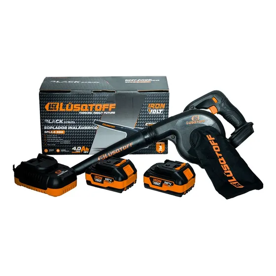 Soplador Aspirador Inalámbrico 18v C/bat 4ah Negro