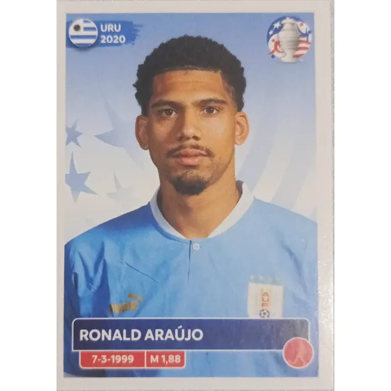 Barajita Copa América 2024 Ronald Araujo Uruguay 5 Panini