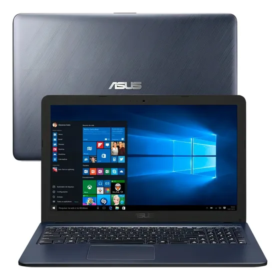 Notebook Asus 15.6 X543na Celeron N3350 4gb 500gb W10 Cinza