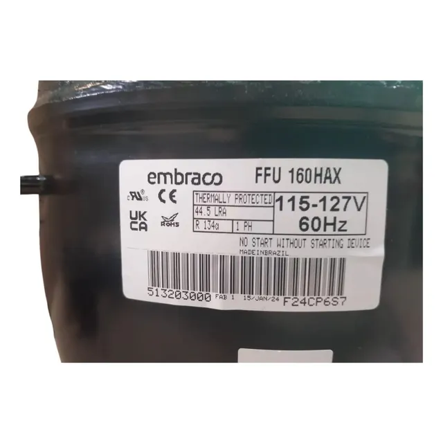 Compresor Hermetico  Embraco Ffu 160hax 1/2hp