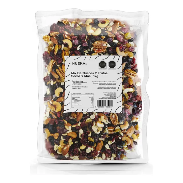 1kg Mix De Nueces Y Frutos Secos Y Mas Nueka Semillas Botana Fina