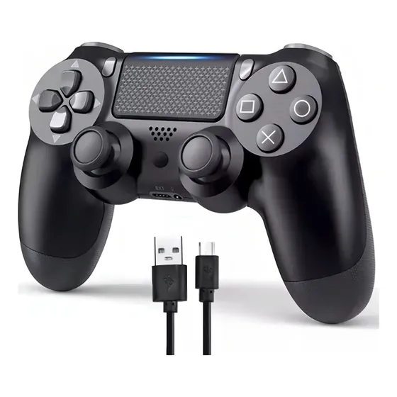 Control Genérico Inalámbrico Ps4 Compatible Con Play Station 4 Color Negro