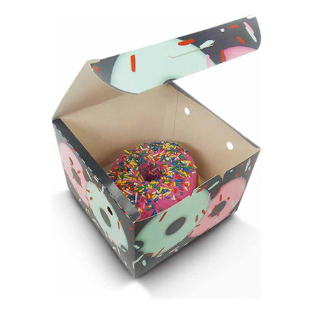 Embalagem Para 1 Donuts Impressa - 100 Unidades Embalagem Para 1 Donuts Impressa - 100 Unidades