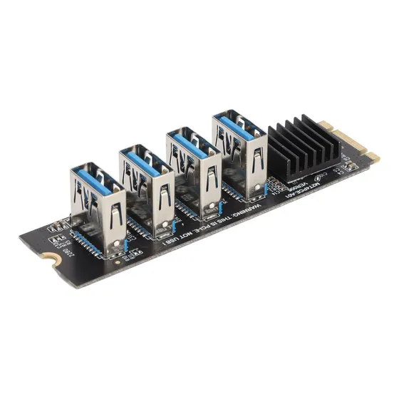 2 Nvme Pcie 1x Tarjeta Elevadora 4 Puerto X1 Extendido Placa