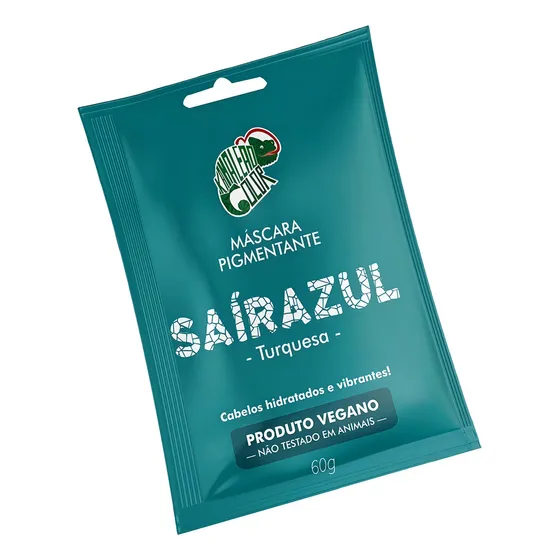 Sachê Kamaleão Color Máscara Pigmentante tom Saírazul turquesa 60g