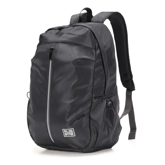 Morral Mochila Urbana Impermeable Musette Negro 20L