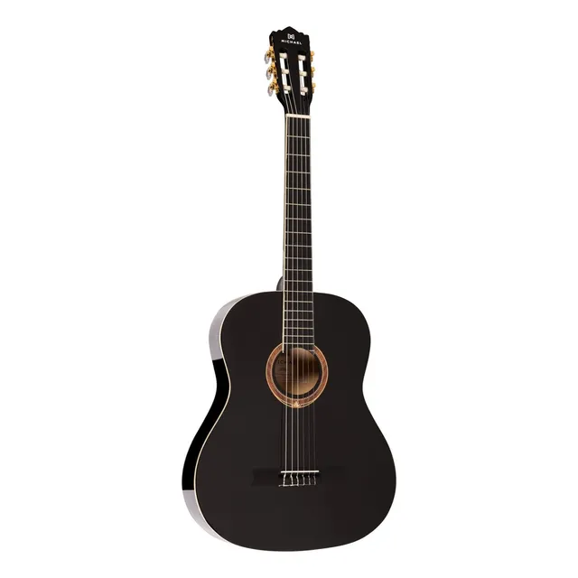 Violão Clássico Michael Go Play Vm15ny Para Destros Preta Bordo Brilhante