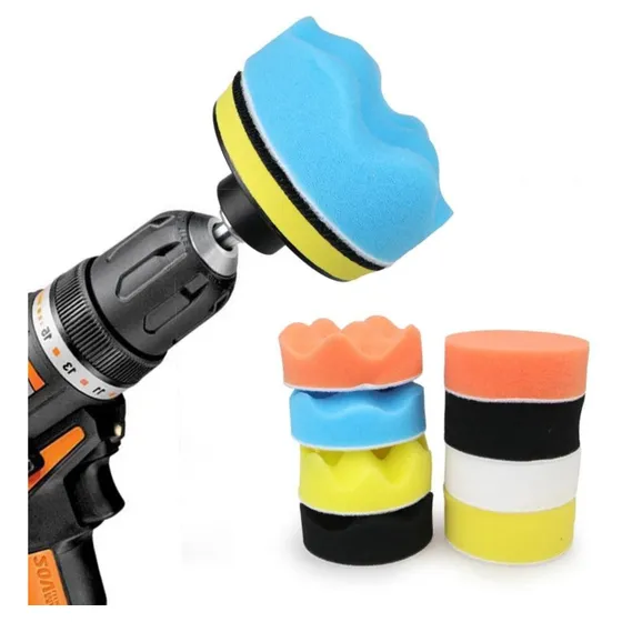 Kit X9 Piezas Esponjas Para Pulir Auto Para Taladro Pulidora