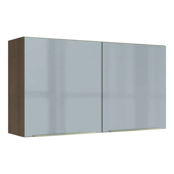 Alacena Gabinete Superior Cocina Madesa Lux 120cm Mg Color Rústico/Gris