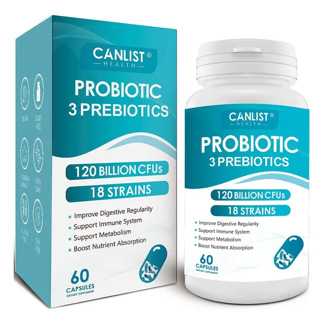 Probioticos + Prebioticos 120 Billones Cfu 18 Cepas 60 Caps