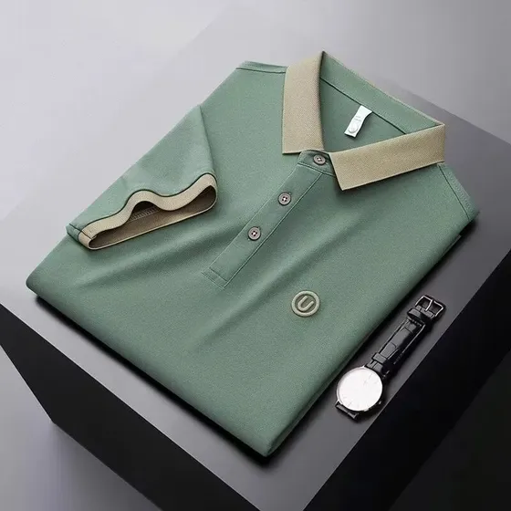 Polo Bordado De Verano De Manga Corta Para Hombre