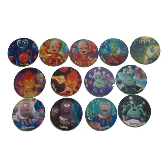 Lote De 13 Tazos Galletitas Formis Cianos