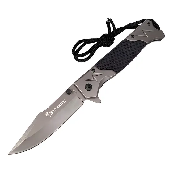 Navaja Táctica Cuchillo Plegable 9.5 Cm Hoja Verde Negro Mango Gris/negro