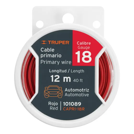 Caja Con 96 Carrete Con 12 M De Cable Primario Rojo Calibre 