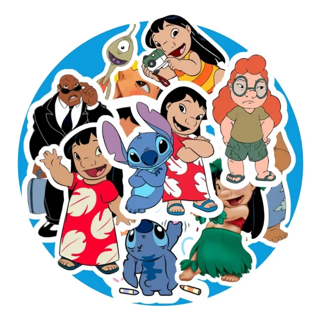 Lilo Y Stitch Stickers Calcomanias X25 Laptop Pc Gamer Niños