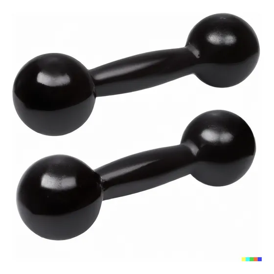 Par Pesos Halter Peso 3 Kg Cada Emborrachado Treino C/ 2 Un Cor Preto